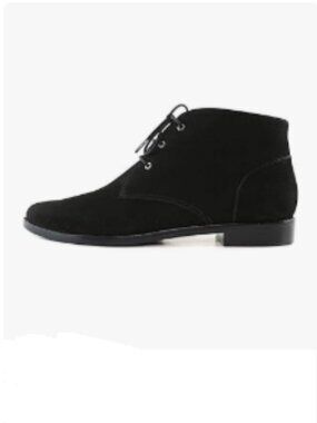 YDN Black Low Heel Pointy Toe Lace Up Chukka Ankle Boots Fall Winter Shoe